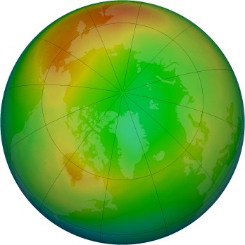 Arctic ozone map for 1984-01